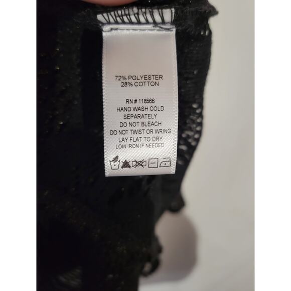 LaBellum Hillary Scott Crochet Topper Black M/L - Picture 4 of 6